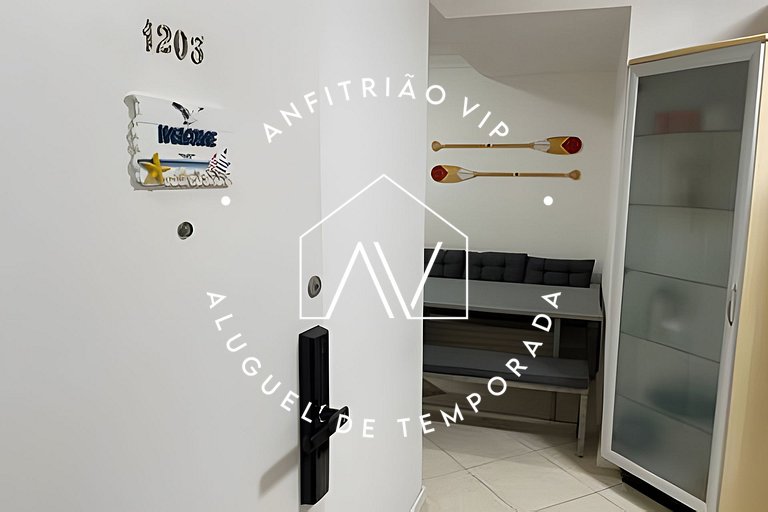 Apto pé na areia com SUPER VISTA para o mar