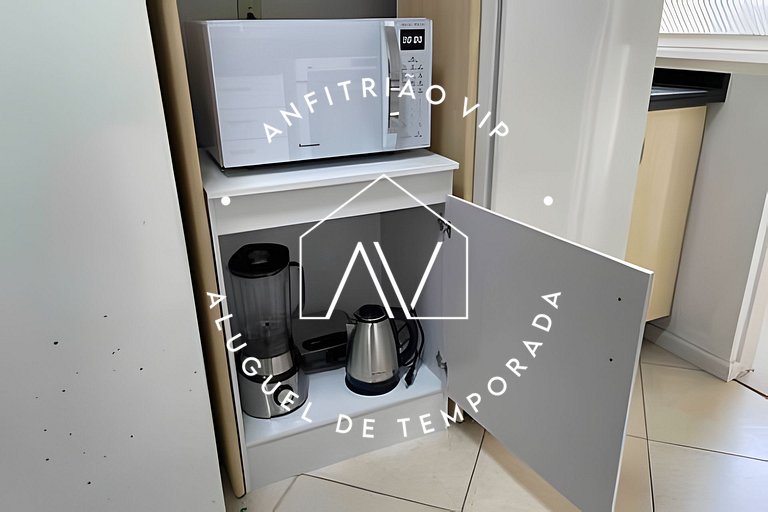 Apto pé na areia com SUPER VISTA para o mar