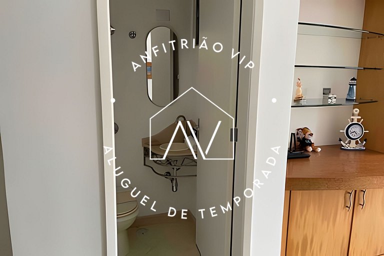 Apto pé na areia com SUPER VISTA para o mar