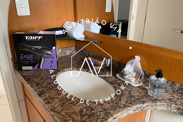 Apto pé na areia com SUPER VISTA para o mar