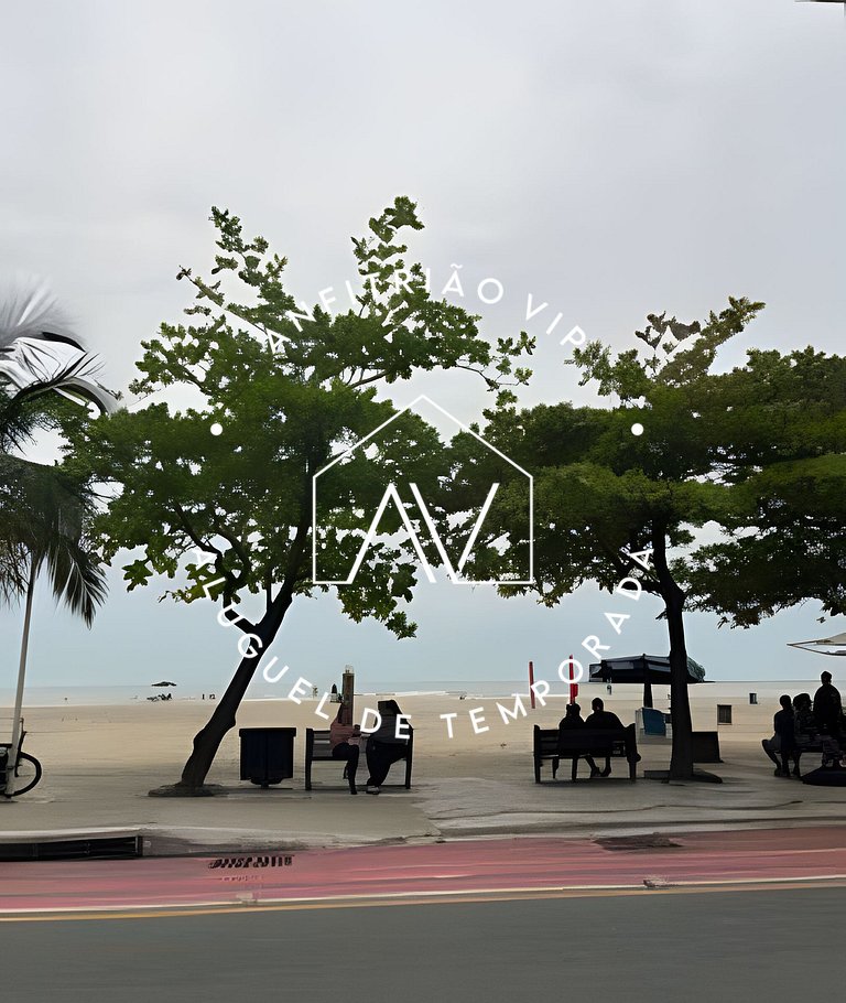 Apto pé na areia com SUPER VISTA para o mar