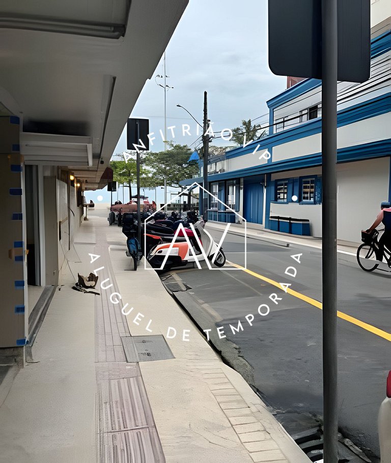 Apto pé na areia com SUPER VISTA para o mar