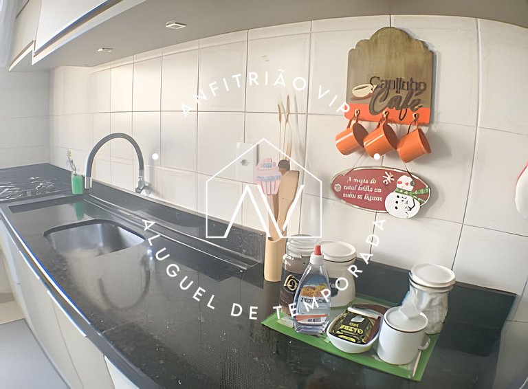 Quadra mar, vista praia e garagem