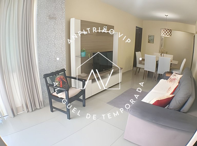 Quadra mar, vista praia e garagem