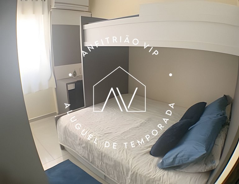 Quadra mar, vista praia e garagem