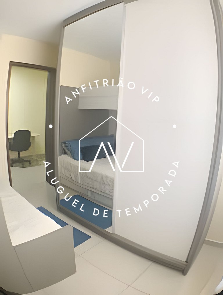 Quadra mar, vista praia e garagem