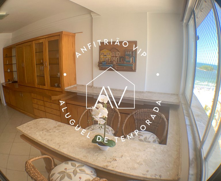 Apto pé na areia com SUPER VISTA para o mar