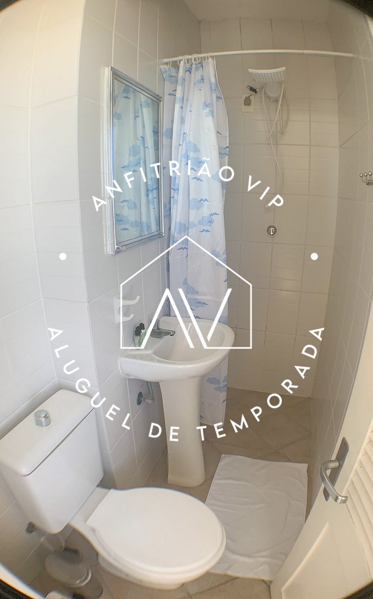 Apto pé na areia com SUPER VISTA para o mar