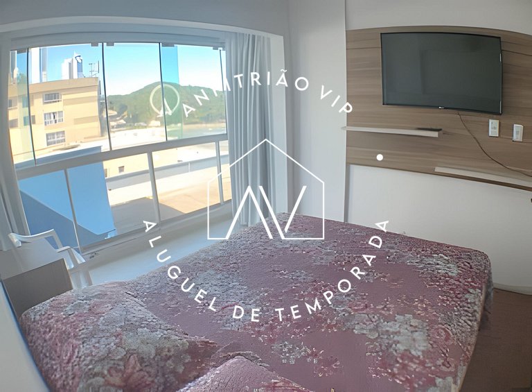 Espaçoso apto linda vista mar com vaga garagem