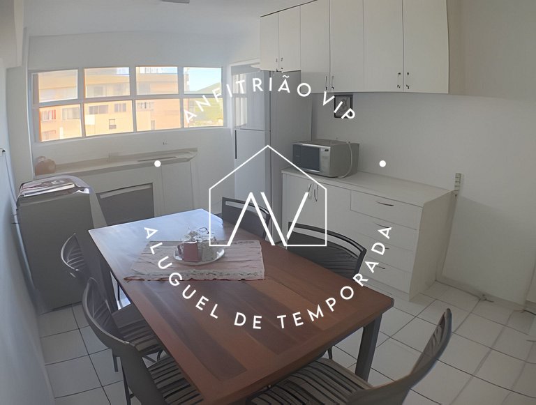 Espaçoso apto linda vista mar com vaga garagem