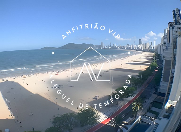 Espaçoso apto linda vista mar com vaga garagem