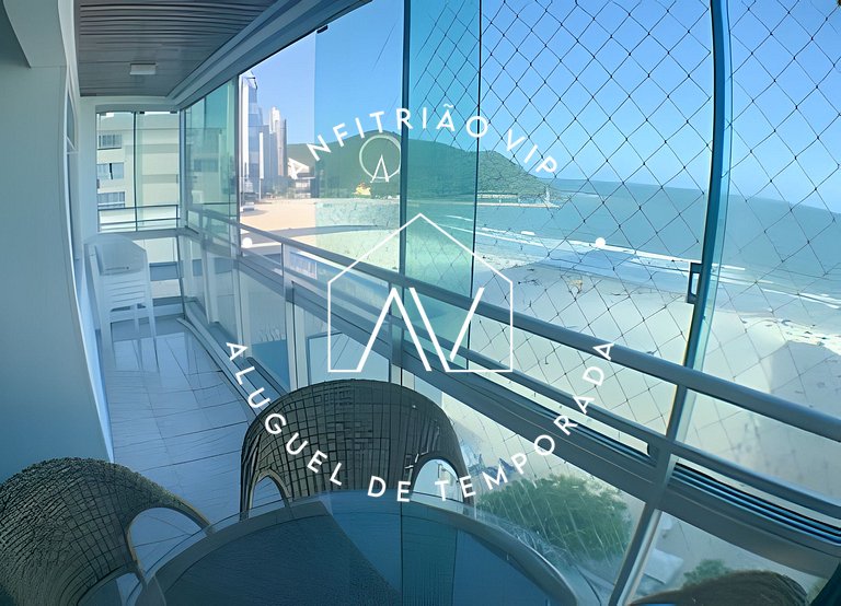 Espaçoso apto linda vista mar com vaga garagem