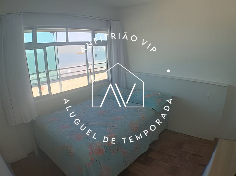 Espaçoso apto linda vista mar com vaga garagem