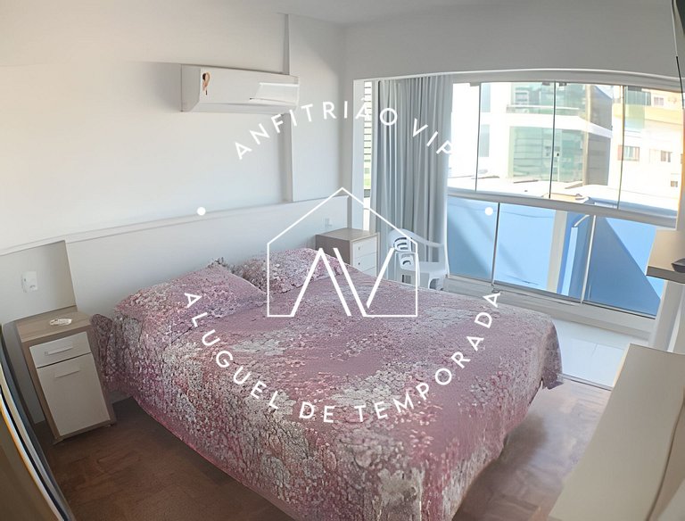 Espaçoso apto linda vista mar com vaga garagem