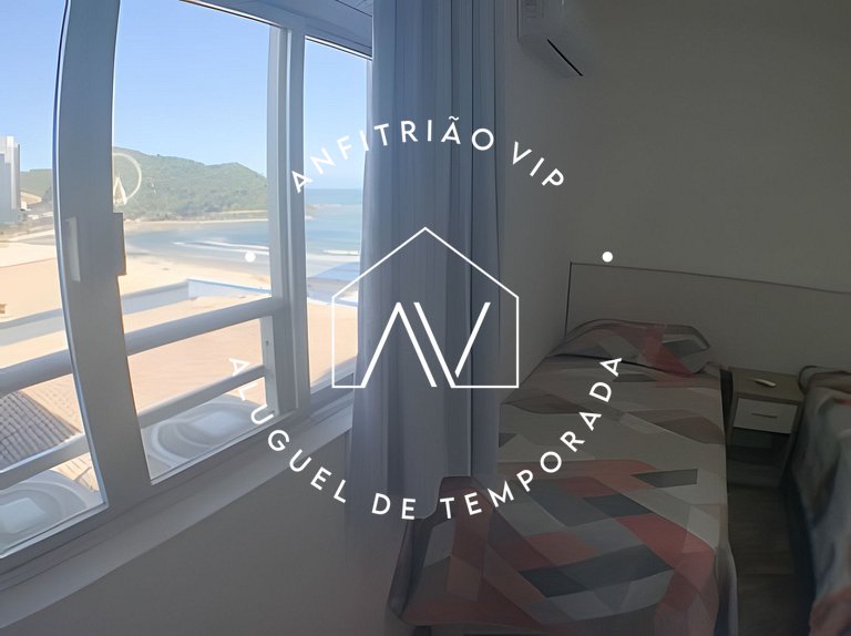 Espaçoso apto linda vista mar com vaga garagem