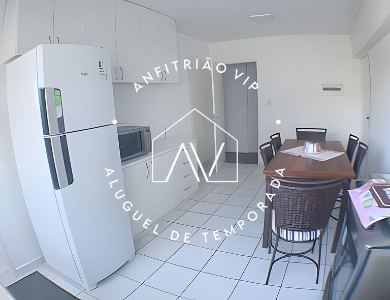 Espaçoso apto linda vista mar com vaga garagem