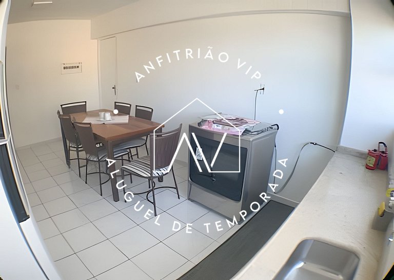 Espaçoso apto linda vista mar com vaga garagem